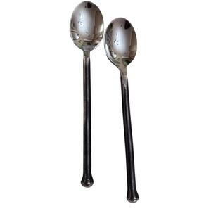Set 2 Gourmet Settings Exotique Platinum 18/10 Stainless Dinner SPOONS